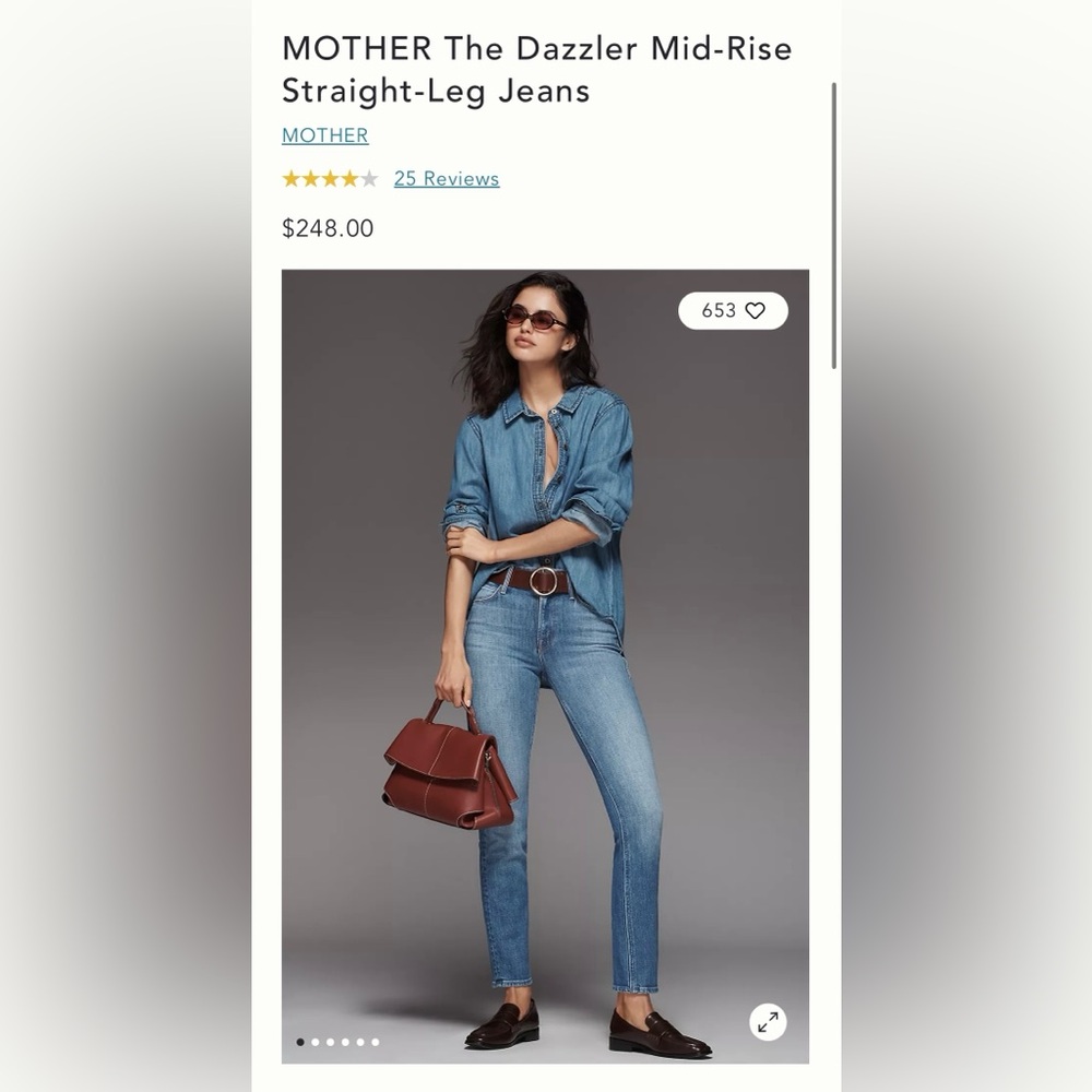 MOTHER THE MID RISE DAZZLER ANKLE